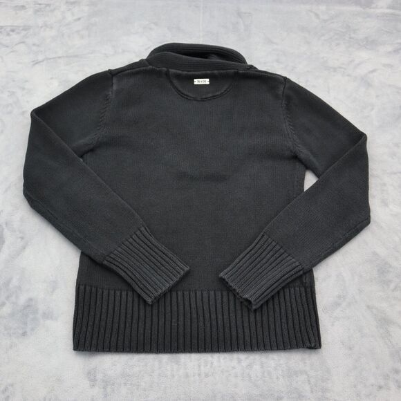 Converse Sweater Womens M Black Long Sleeve Cowl Neck Knit Pullover Stretch - Picture 14 of 16